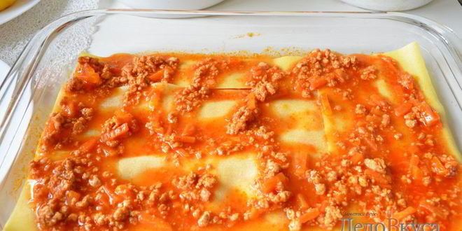 Рецепт лазаний с мясом