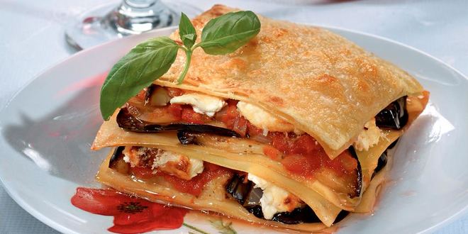 Рецепт Лазаний с рикоттой и баклажанами