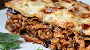 Рецепт Лазаний с цесаркой, овощами и грибами