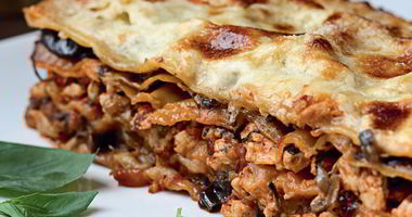 Рецепт Лазаний с цесаркой, овощами и грибами