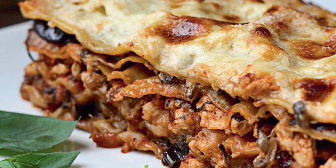 Рецепт Лазаний с цесаркой, овощами и грибами