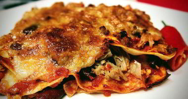 Рецепт Лазаний с тунцом Арабиата