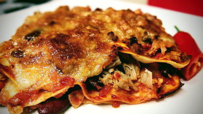 Рецепт лазаний с тунцом арабиата