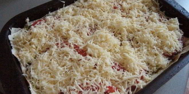 Рецепт овощной лазанья из лаваша с лечо и баклажаном