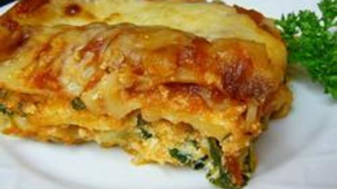 Рецепт вегетарианской лазанья со шпинатом