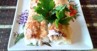 Рецепт Каннеллонь под соусом бешамель с рикоттой и шпинатом