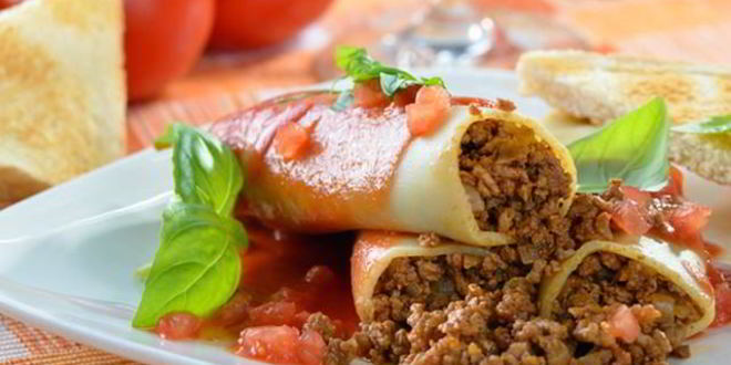Рецепт Каннеллонь с фаршем