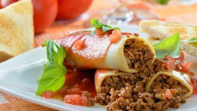 Рецепт каннеллонь с фаршем