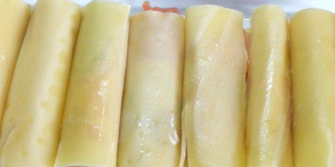 Рецепт каннеллонь с филе семги