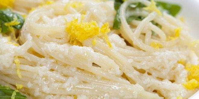 Рецепт лимонных спагетти