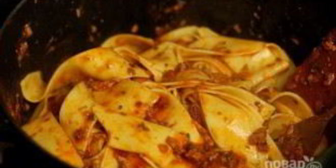 Рецепт макарон со свининой на сковороде