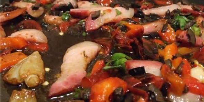 Рецепт пасты с чесноком и сальсой из сушеных томатов