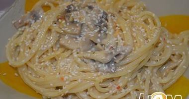Рецепт Пасты с грибами в сливочном соусе