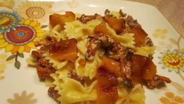 Рецепт Пасты с лисичками, фетой и печеным перцем