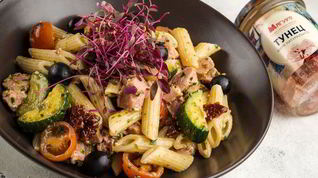 Рецепт Пасты с овощами и тунцом