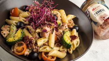 Рецепт Пасты с овощами и тунцом