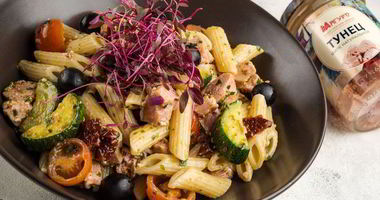 Рецепт Пасты с овощами и тунцом