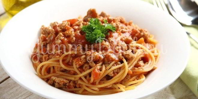 Рецепт спагетти болоньезе