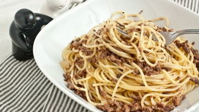 Рецепт спагетти с фаршем в мультиварке