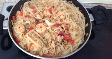 Рецепт Спагетти с креветками