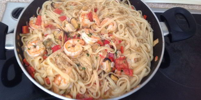 Рецепт Спагетти с креветками