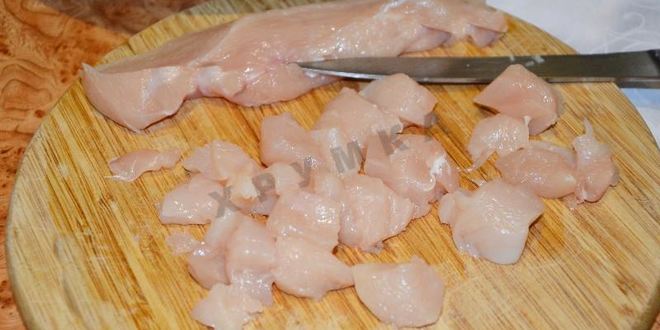 Рецепт спагетти с курицей в сливочном соусе