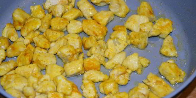 Рецепт спагетти с курицей в сливочном соусе