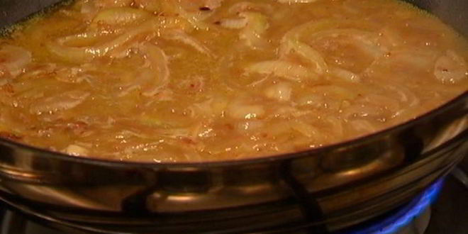 Рецепт спагетти с луком и анчоусами