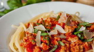 Рецепт Спагетти с перечно-мясным соусом