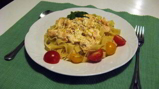 Рецепт Спагетти с семгой