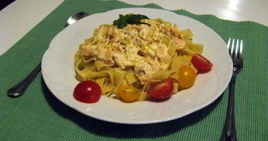 Рецепт Спагетти с семгой