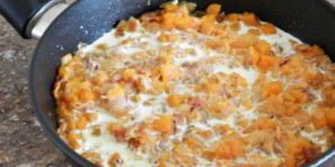 Рецепт спагетти в тыквенном соусе с беконом