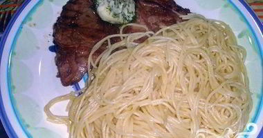 Рецепт Свиной отбивной со спагетти