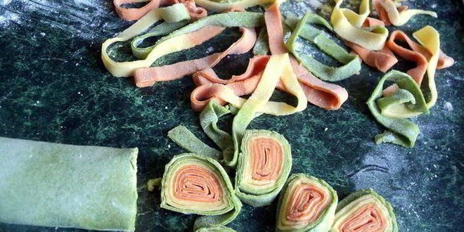 Рецепт цветной пасты триколор