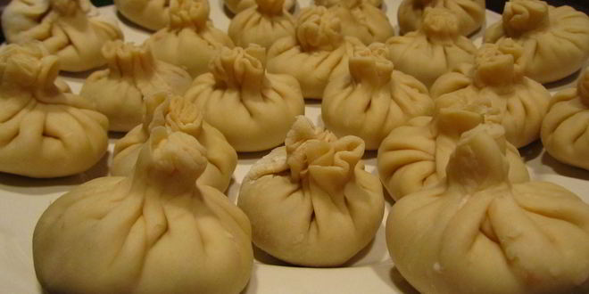 Рецепт мантов с говядиной, имбирем и мятой