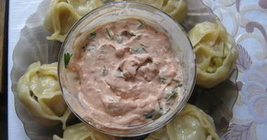 Рецепт Мантов с картошкой и салом