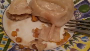 Рецепт Мантов с мясом и тыквой