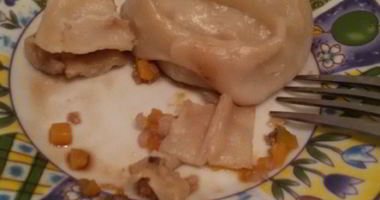 Рецепт Мантов с мясом и тыквой