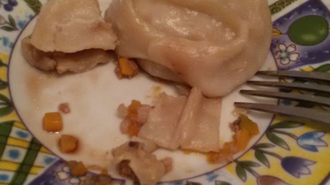 Рецепт мантов с мясом и тыквой