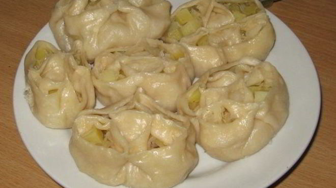 Рецепт мантов с овощами