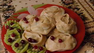 Рецепт Мантов с творогом