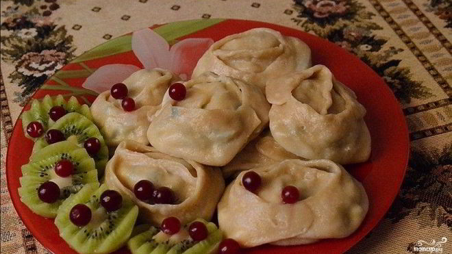 Рецепт мантов с творогом