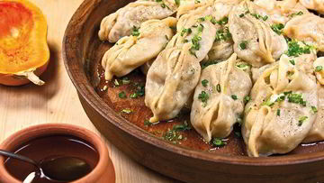 Рецепт Мантов с тыквой и куриным фаршем