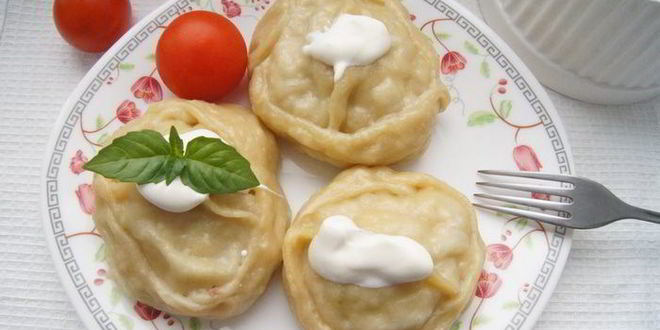 Рецепт Мантов со свининой и картофелем