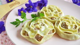 Рецепт Мантов в форме розочек