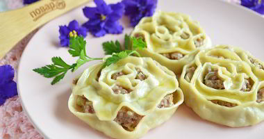 Рецепт Мантов в форме розочек