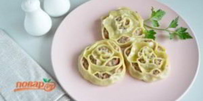 Рецепт мантов в форме розочек