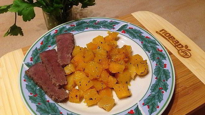 Рецепт мгновенного гарнира из тыквы