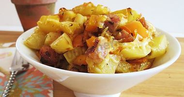 Рецепт Мяса по-французски на сковороде с картошкой