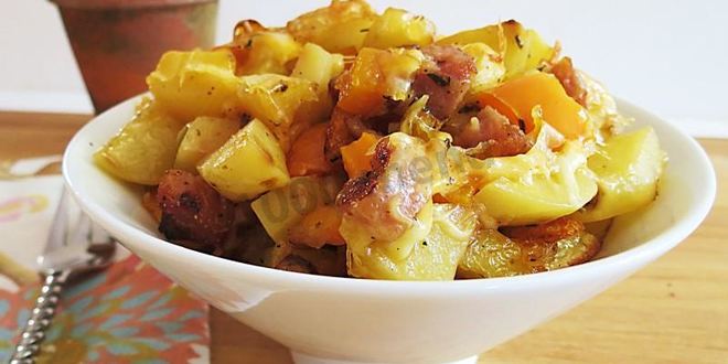 Рецепт Мяса по-французски на сковороде с картошкой